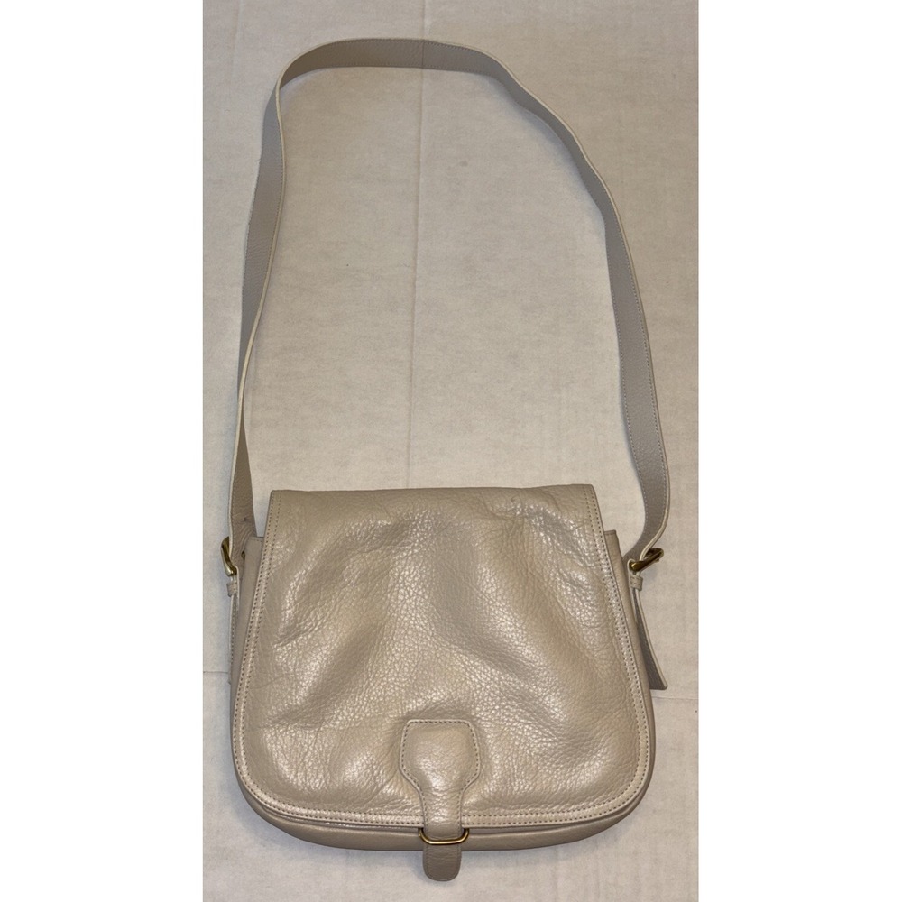 Vintage 60s/70s ZENITH Canada Neutral Beige Purse Handbag Crossbody Bag Leather